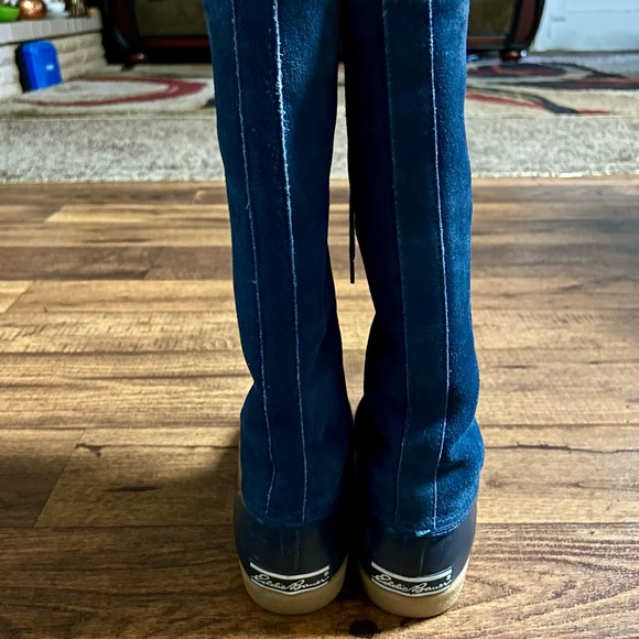 Eddie Bauer • Women • Knee High • Suede • Winter • Blue • Sz 7 • Faux Fur •Boots - Picture 9 of 10